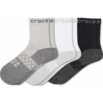 Crocs Adult Quarter Solid 3-Pack Zokni Férfi Színes | HU 1654JPQJ